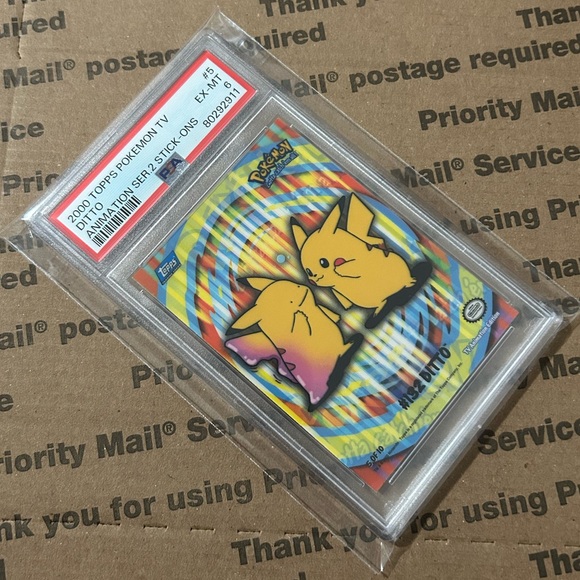 PSA 6 00 Topps x Pokemon Ditto x Pikachu Card No. 5 of 10 PSA 6 00 Topps x Pokemon Ditto x Pikachu Card No. 5 of 10